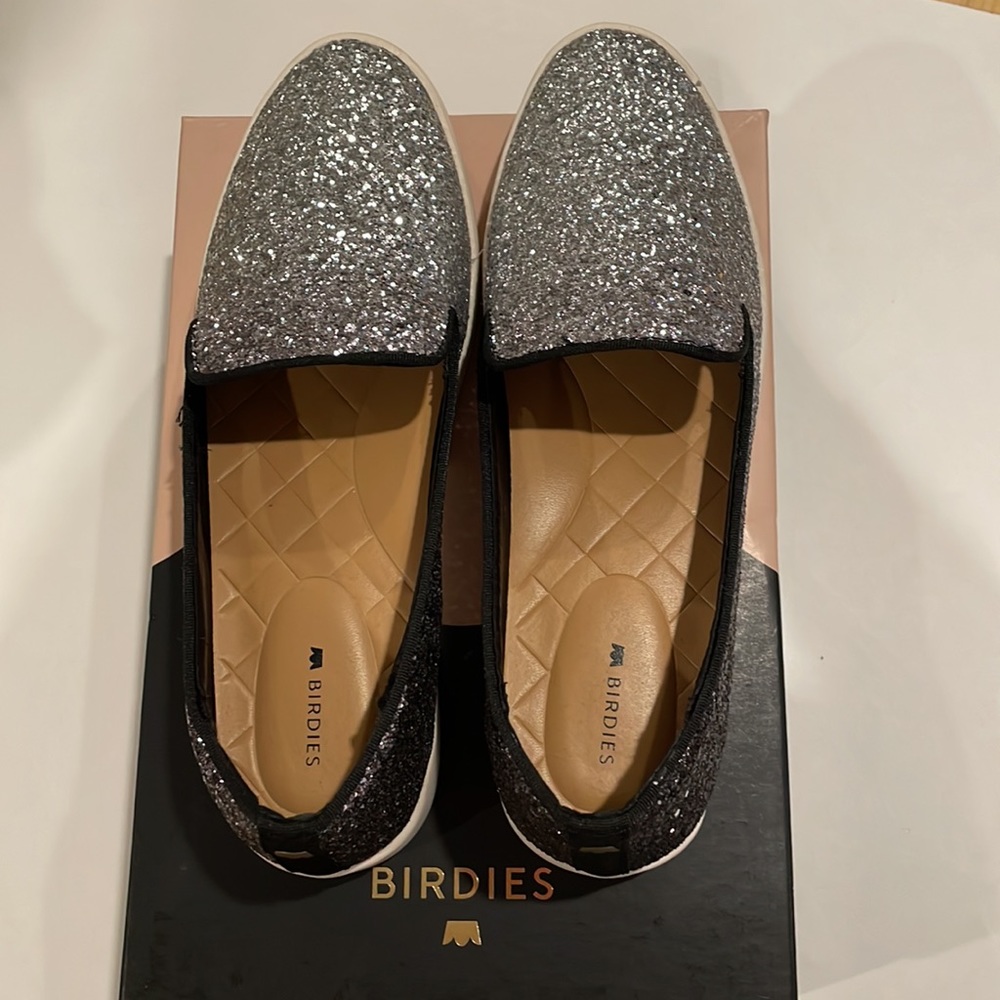 Birdies size 8.5 The Swift Crushed chrome NWT